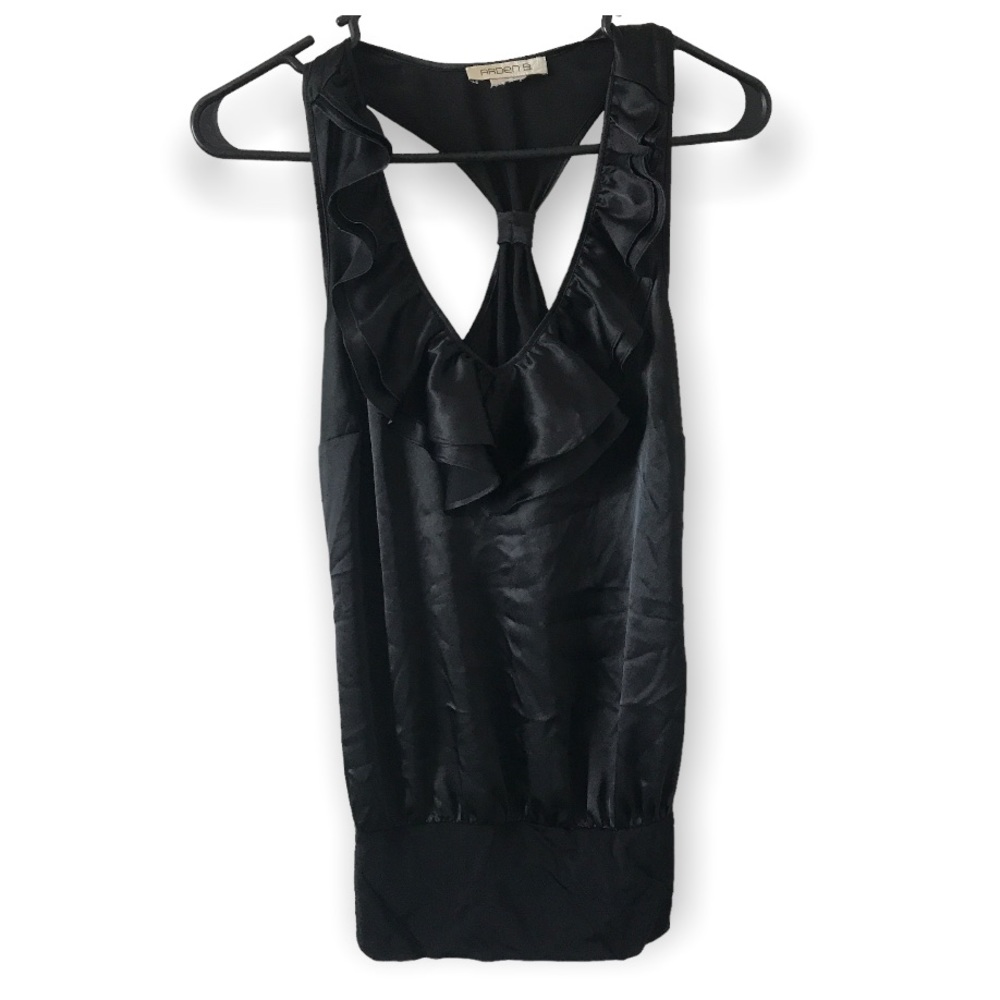 3/$15 Arden B. Black satin sleeveless top